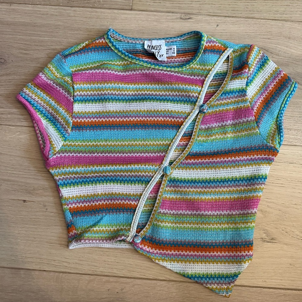 Princess Polly Multicolor Striped Crop Top
